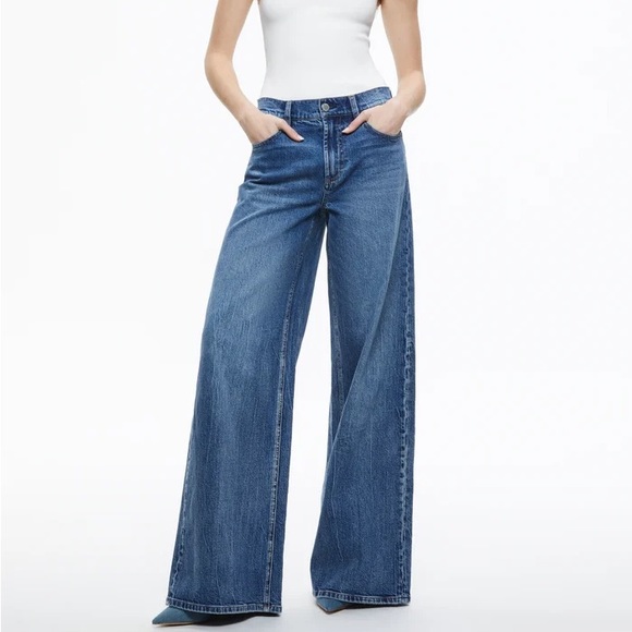 Alice + Olivia Denim - Alice + Olivia Trish Wide Leg Jeans